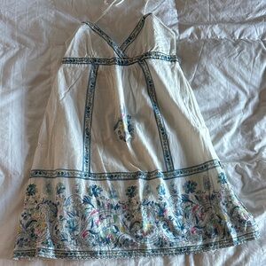 NWT American Eagle outfitters Talavera white floral halter dress
